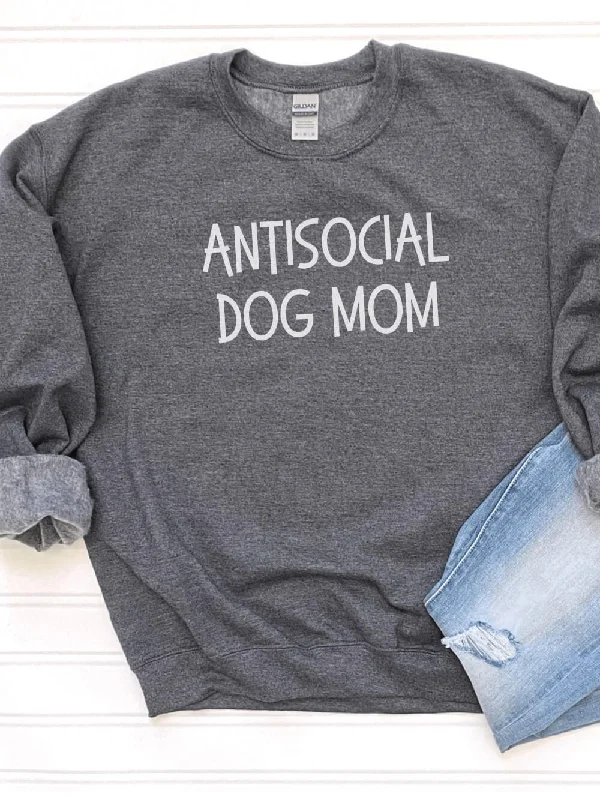 Antisocial Dog Mom Unisex Heavy Blend™ Crewneck Sweatshirt - Many Colors