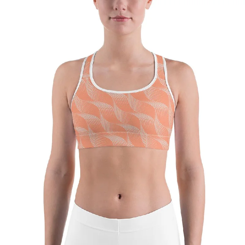 Apricot Wave Sports Bra