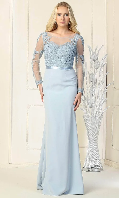 May Queen MQ1847 - Illusion Bateau Formal Gown