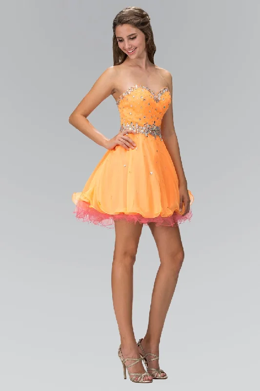 Elizabeth K - GS1108 Bejeweled Sweetheart Neck Affordable Prom Dress