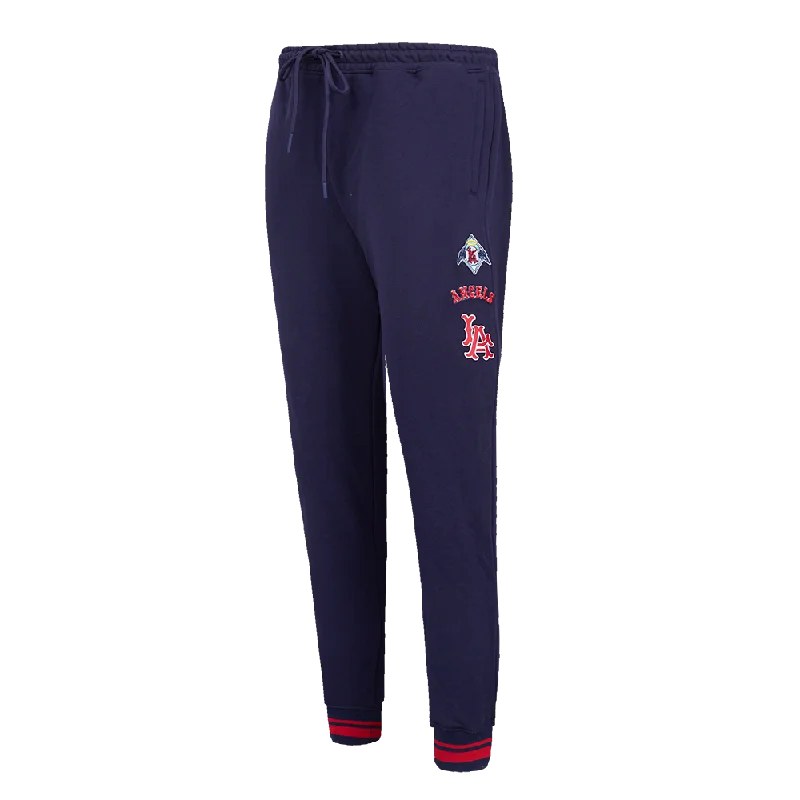 MLB LOS ANGELES ANGELS RETRO CLASSIC WOMEN'S RIB SWEATPANT (MIDNIGHT NAVY/RED/MIDNIGHT NAVY)